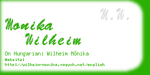 monika wilheim business card